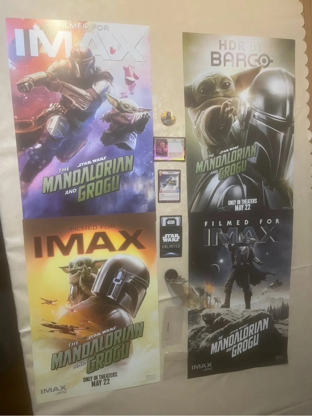 Mandalorian & Grogu Star Wars BUNDLE Movie Posters, Button, Stand, Cards - Picture 4 of 15